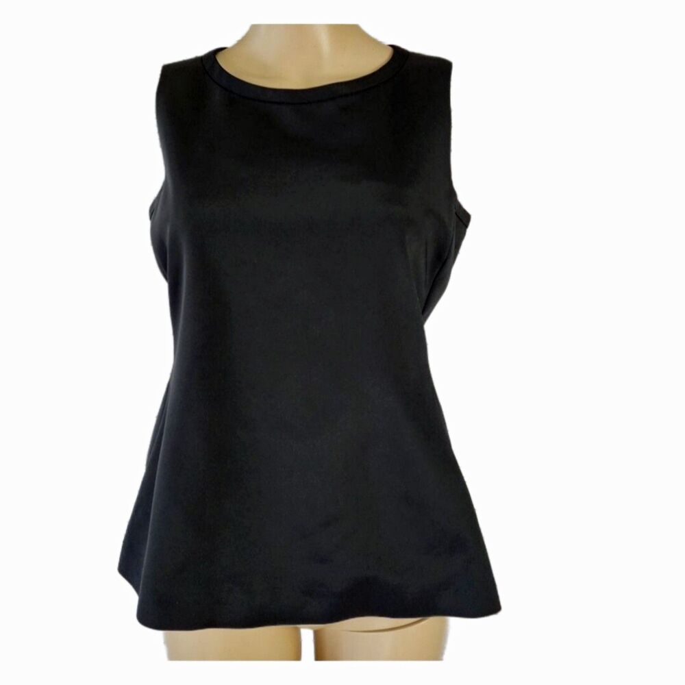 TY-LR Structured Peplum Shell Top Sleeveless Black - Small NWOT